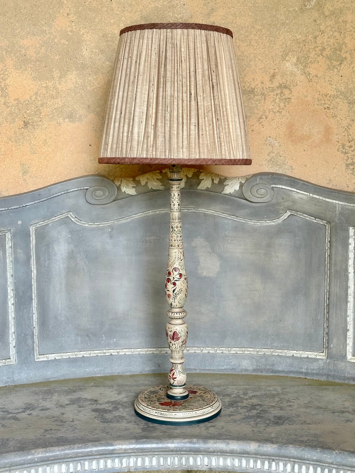 Original Candlestick Lamp Base Red Blue