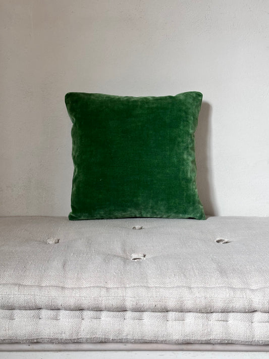 Emerald velvet cushion
