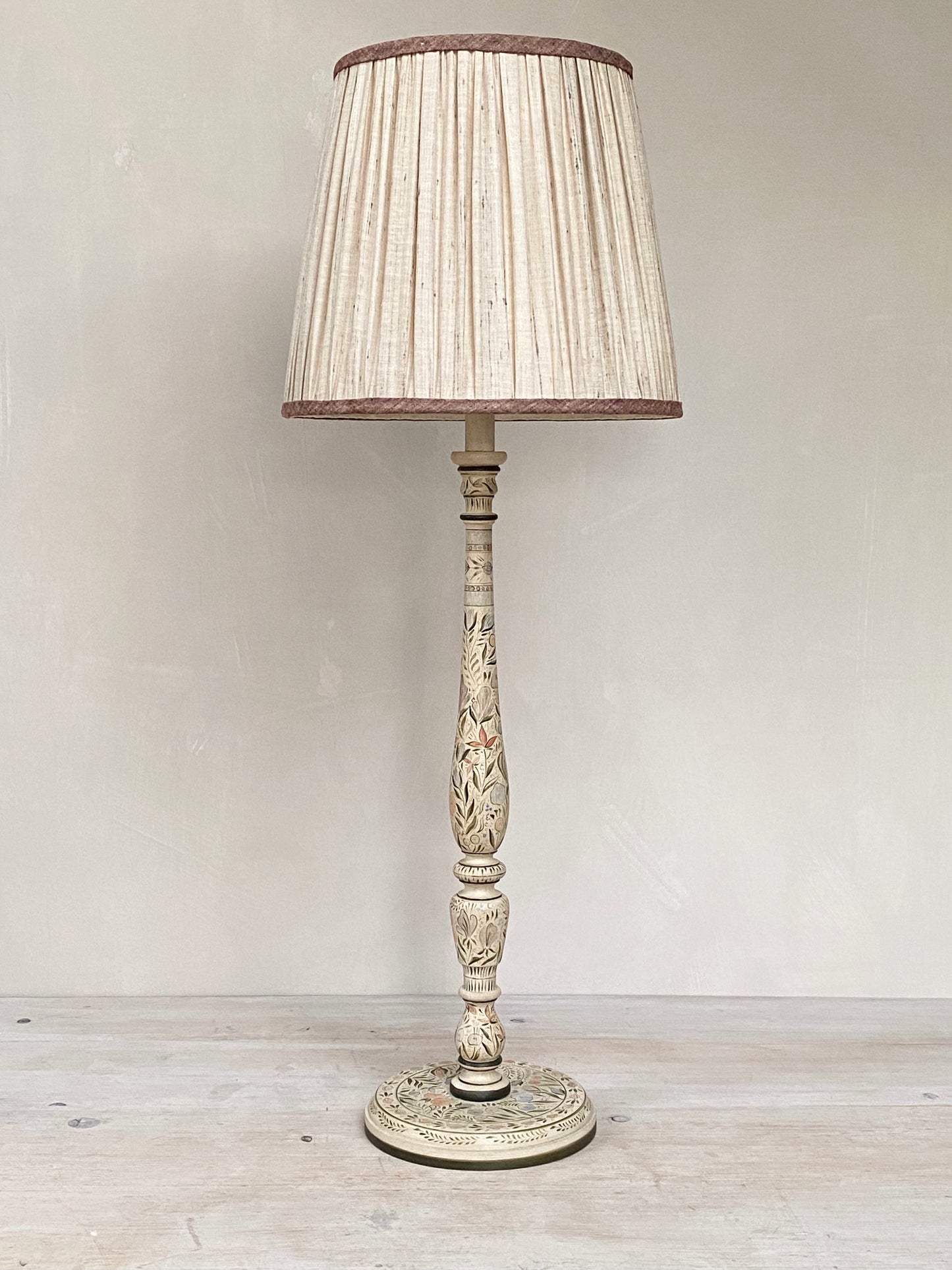 Original Candlestick Lamp Base - Apricot Green