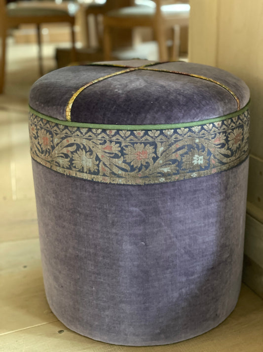 Drum Stool - Amethyst Velvet