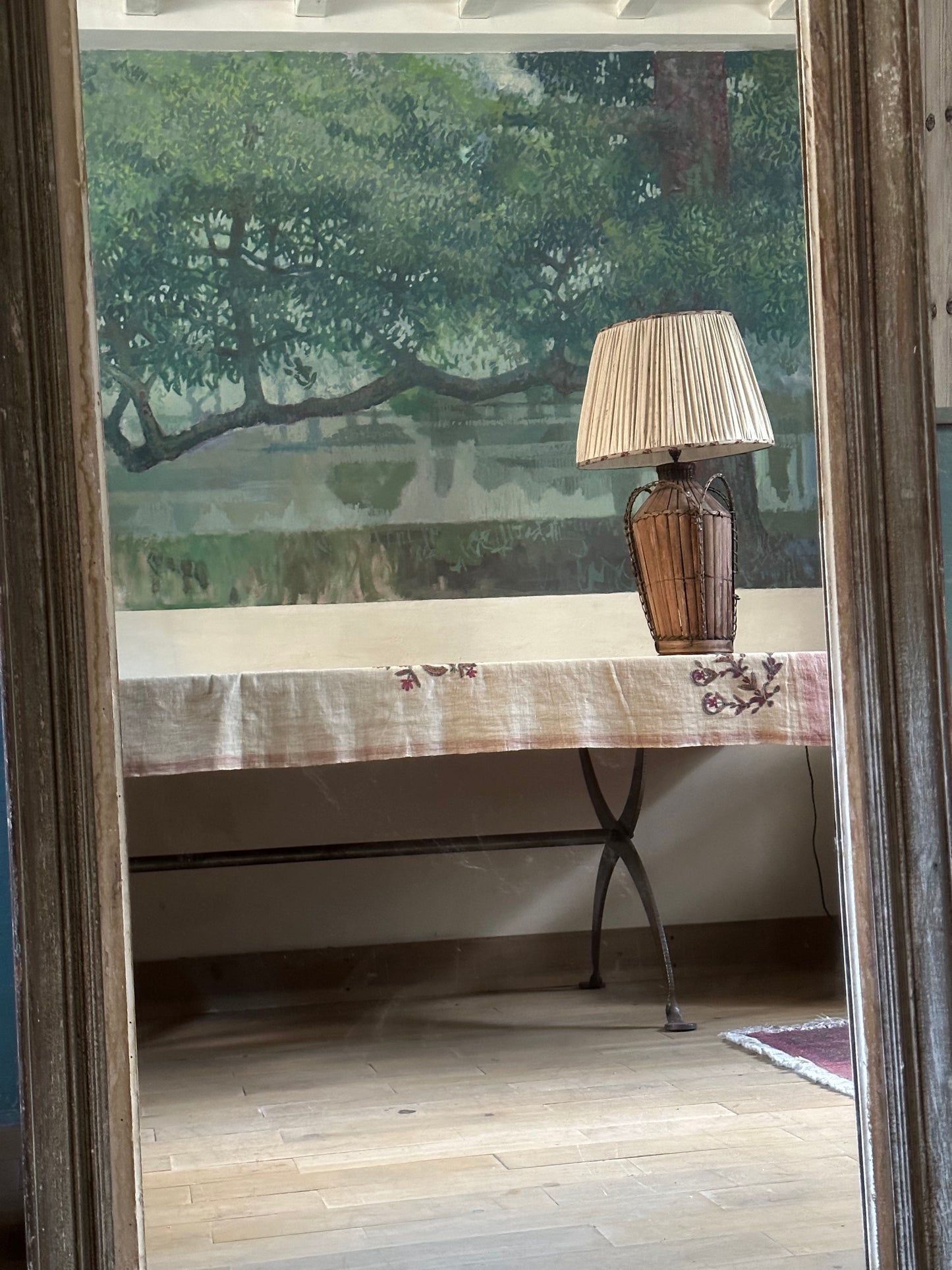 Elegant Vintage Mirror in Original Paint