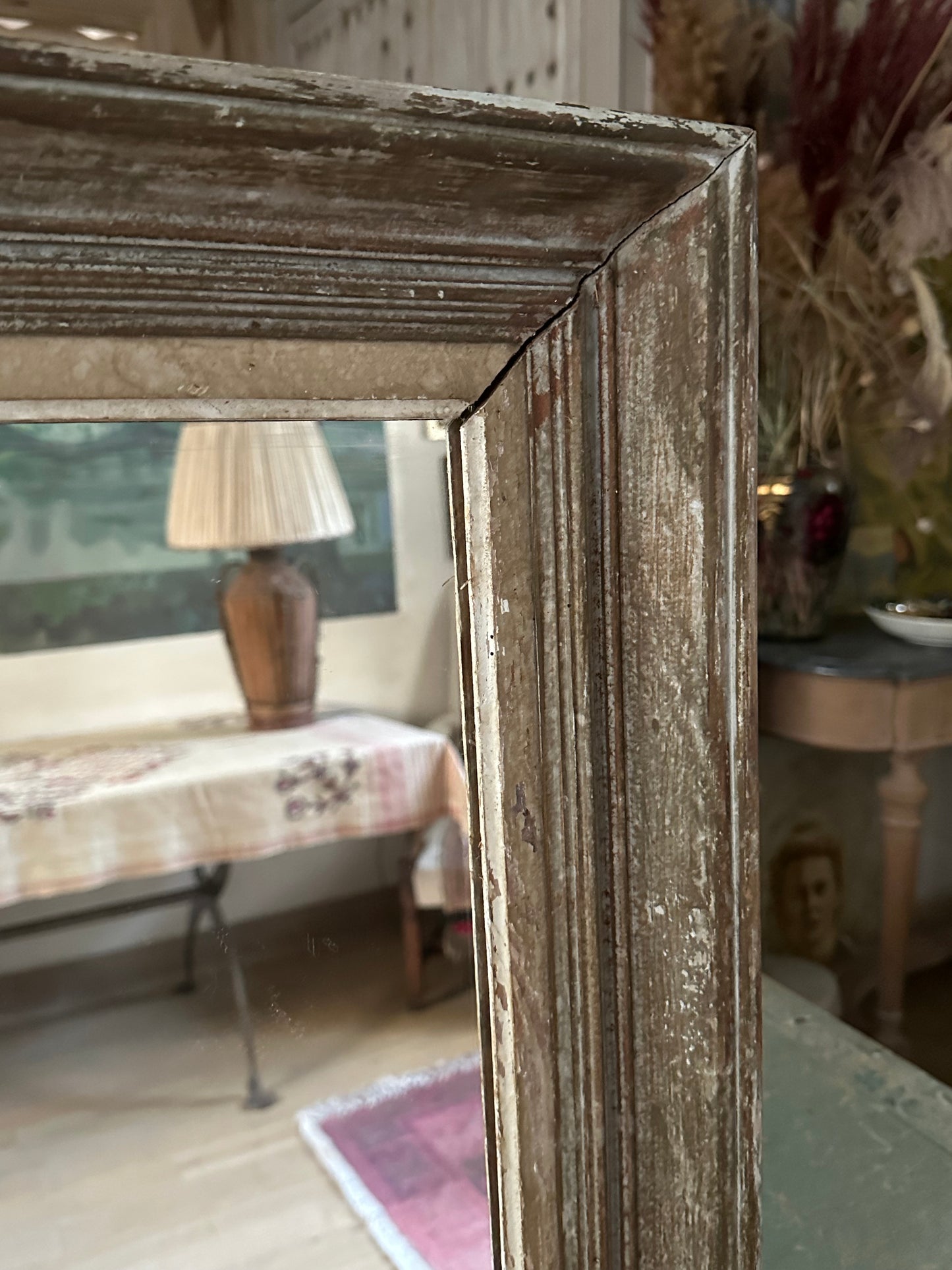 Elegant Vintage Mirror in Original Paint