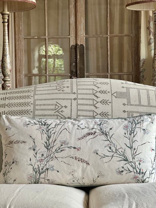 Classic cushion in Robert Kime's Contadour fabric