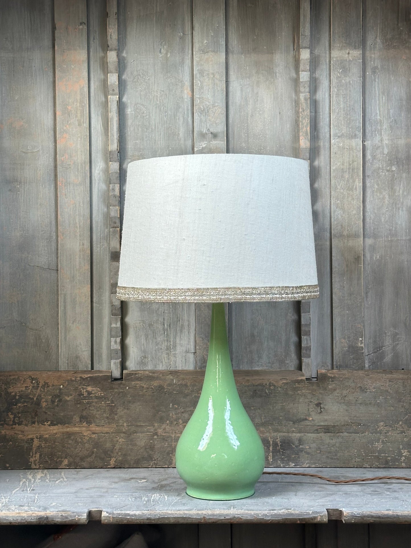 Lime Green Ceramic Lamp Base