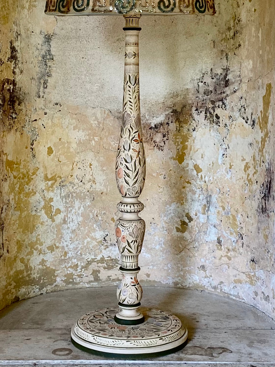 Original Candlestick Lamp Base - Apricot Green