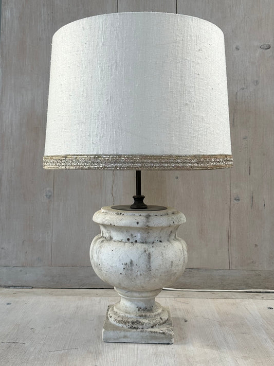 Pair of Vintage French limestone lampbases
