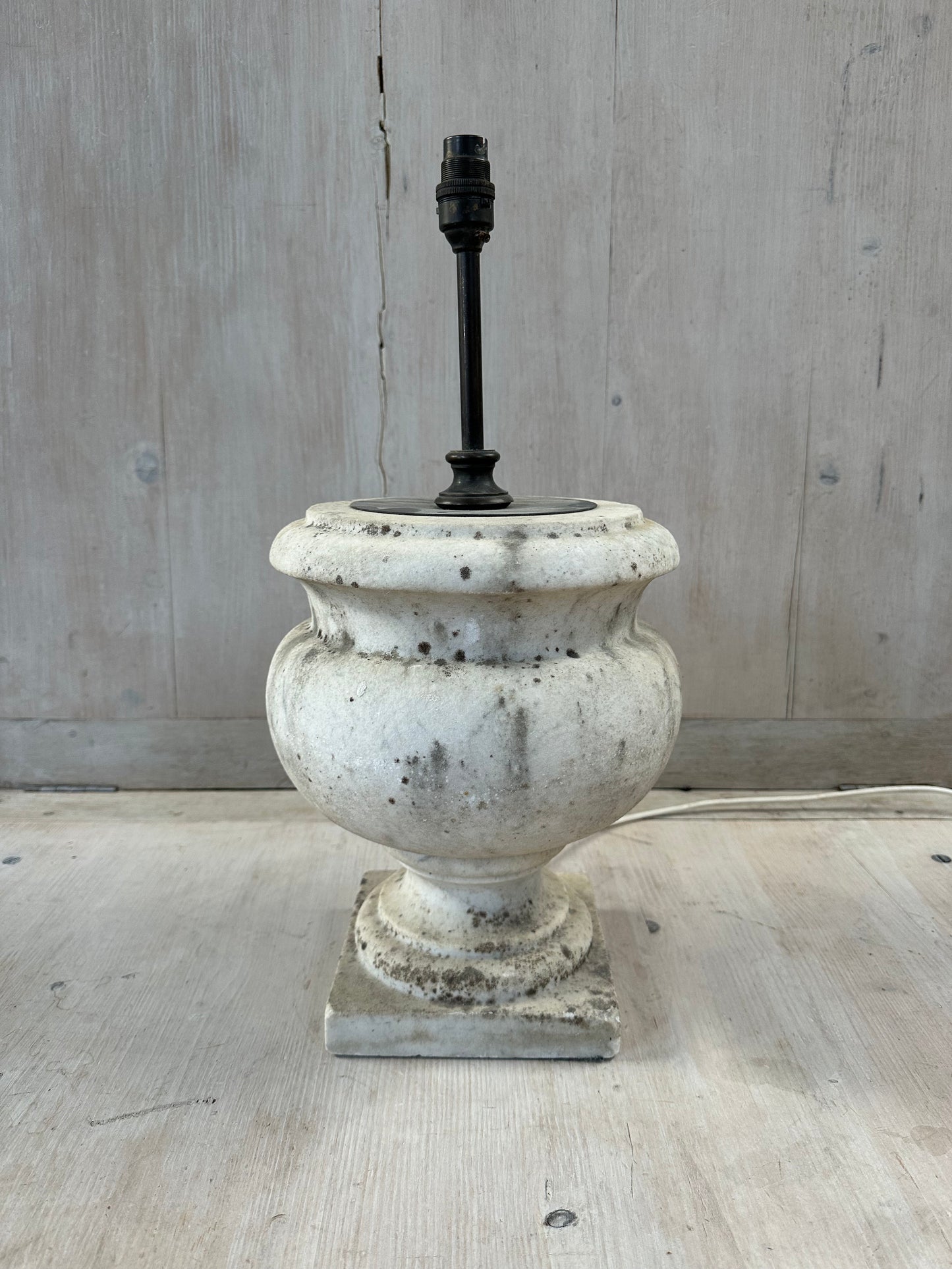 Pair of Vintage French limestone lampbases