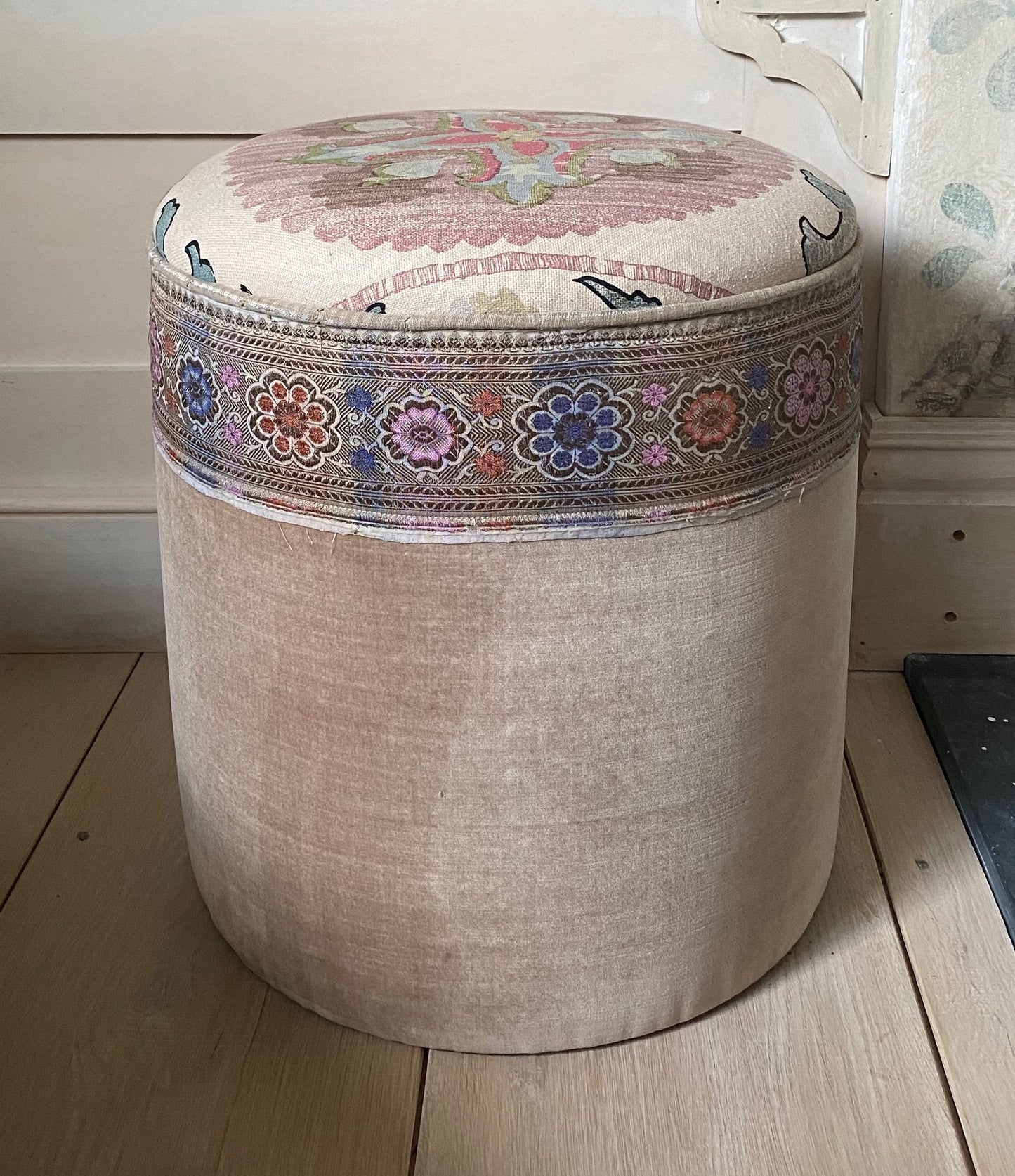 Drum Stool - RK and Velvet - NOW SOLD
