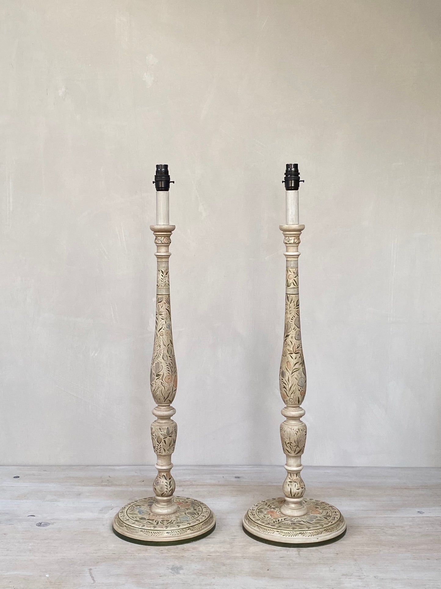 Original Candlestick Lamp Base - Apricot Green