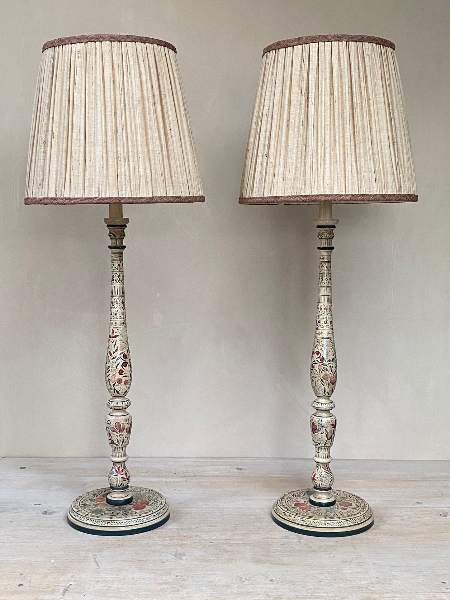 Original Candlestick Lamp Base Red Blue