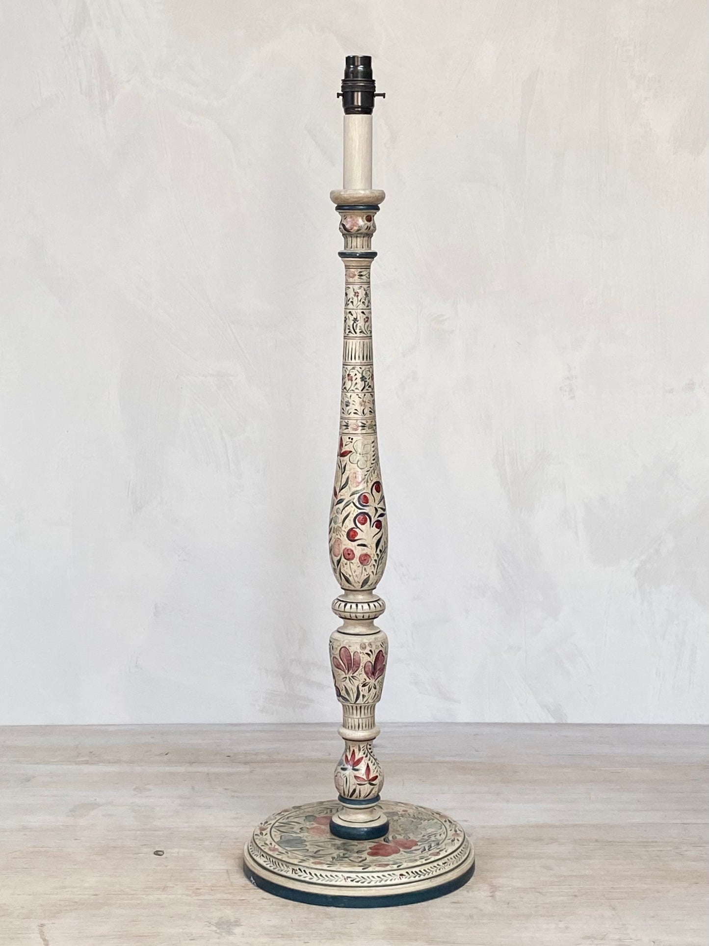 Original Candlestick Lamp Base Red Blue