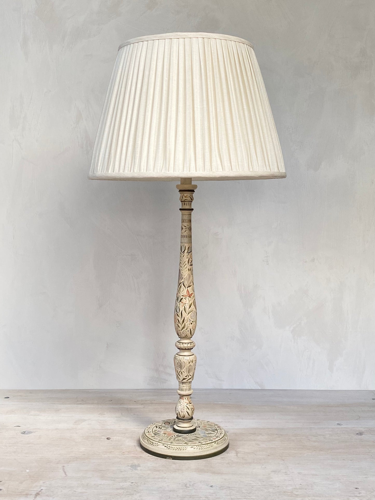 Original Candlestick Lamp Base - Apricot Green