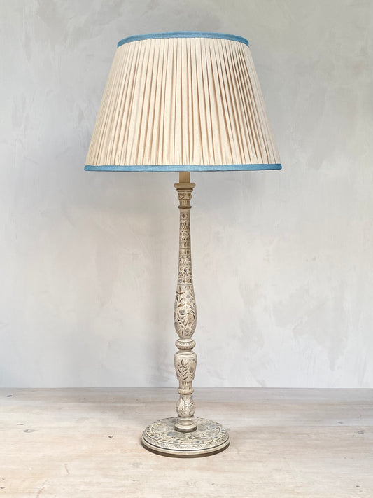 Original Candlestick Lamp Base -  Blue Brown