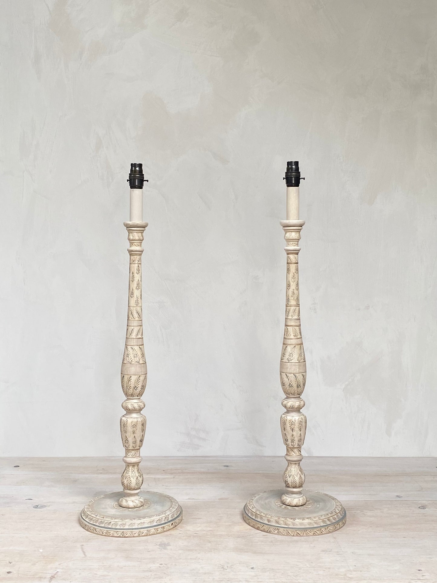 Original Candlestick Lamp Base Leaf