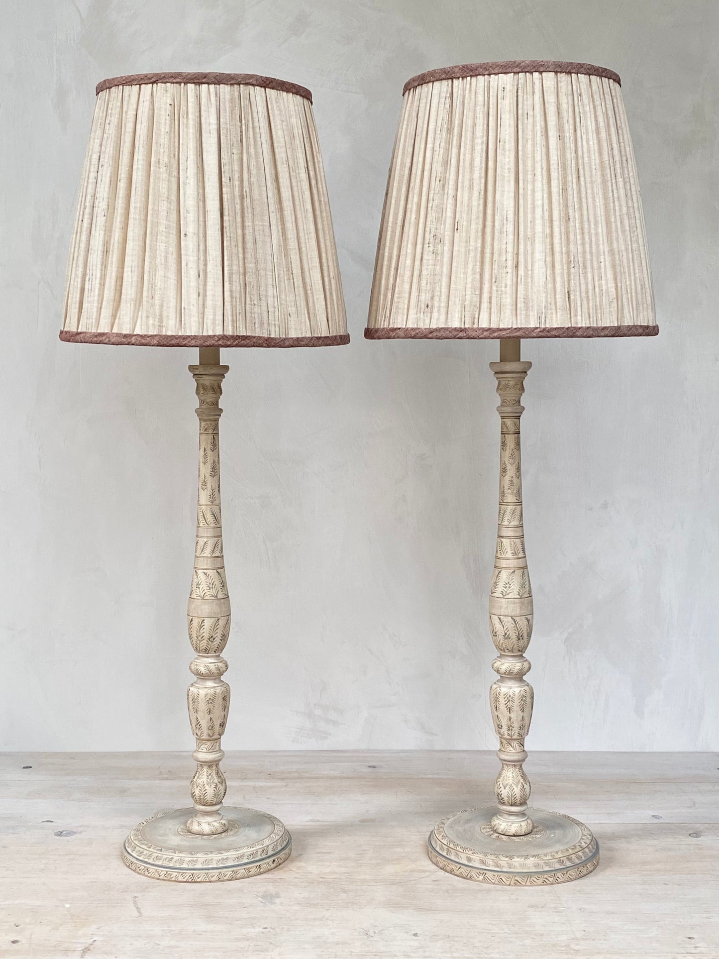 Original Candlestick Lamp Base Leaf