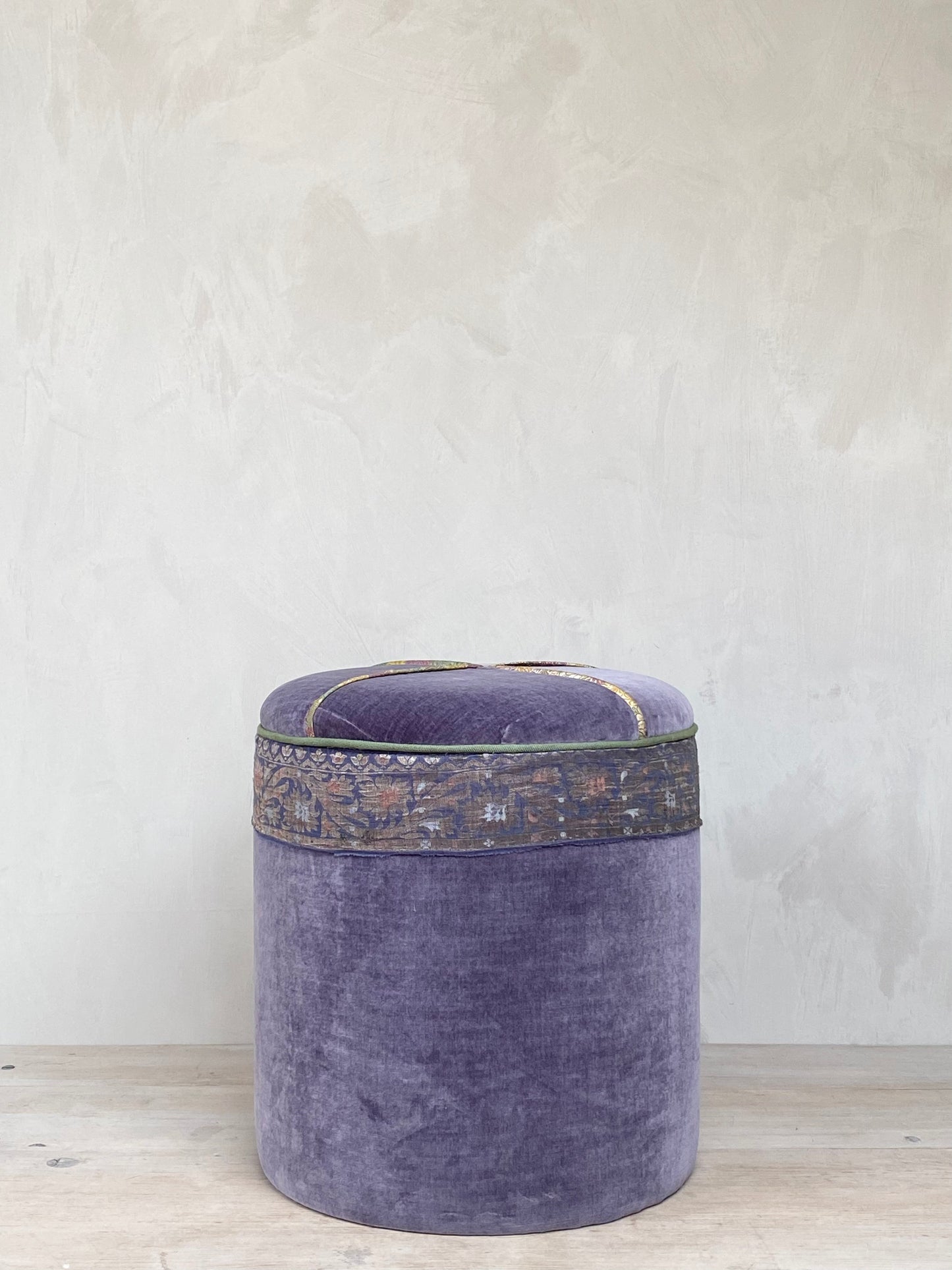 Drum Stool - Amethyst Velvet