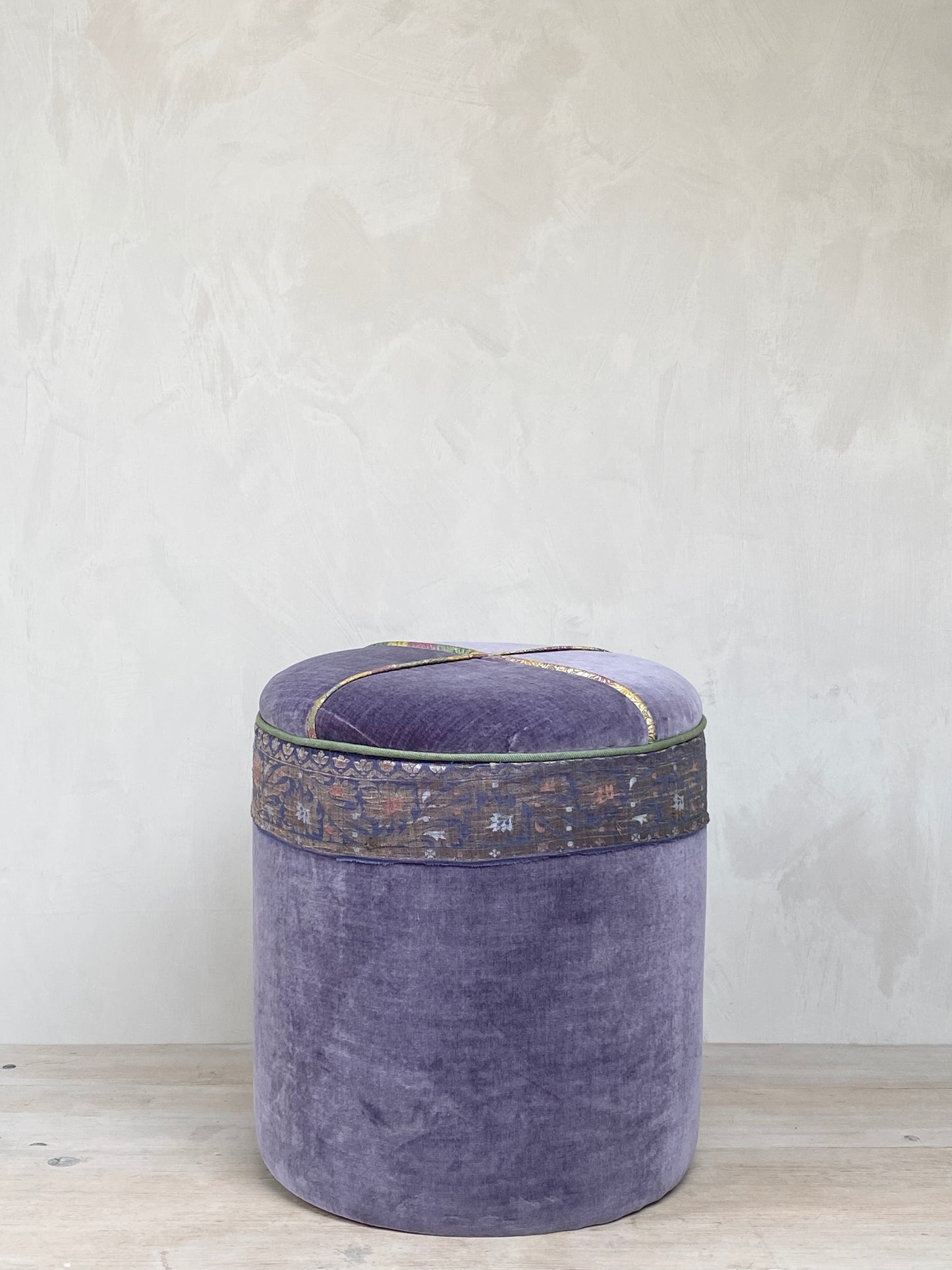 Drum Stool - Amethyst Velvet