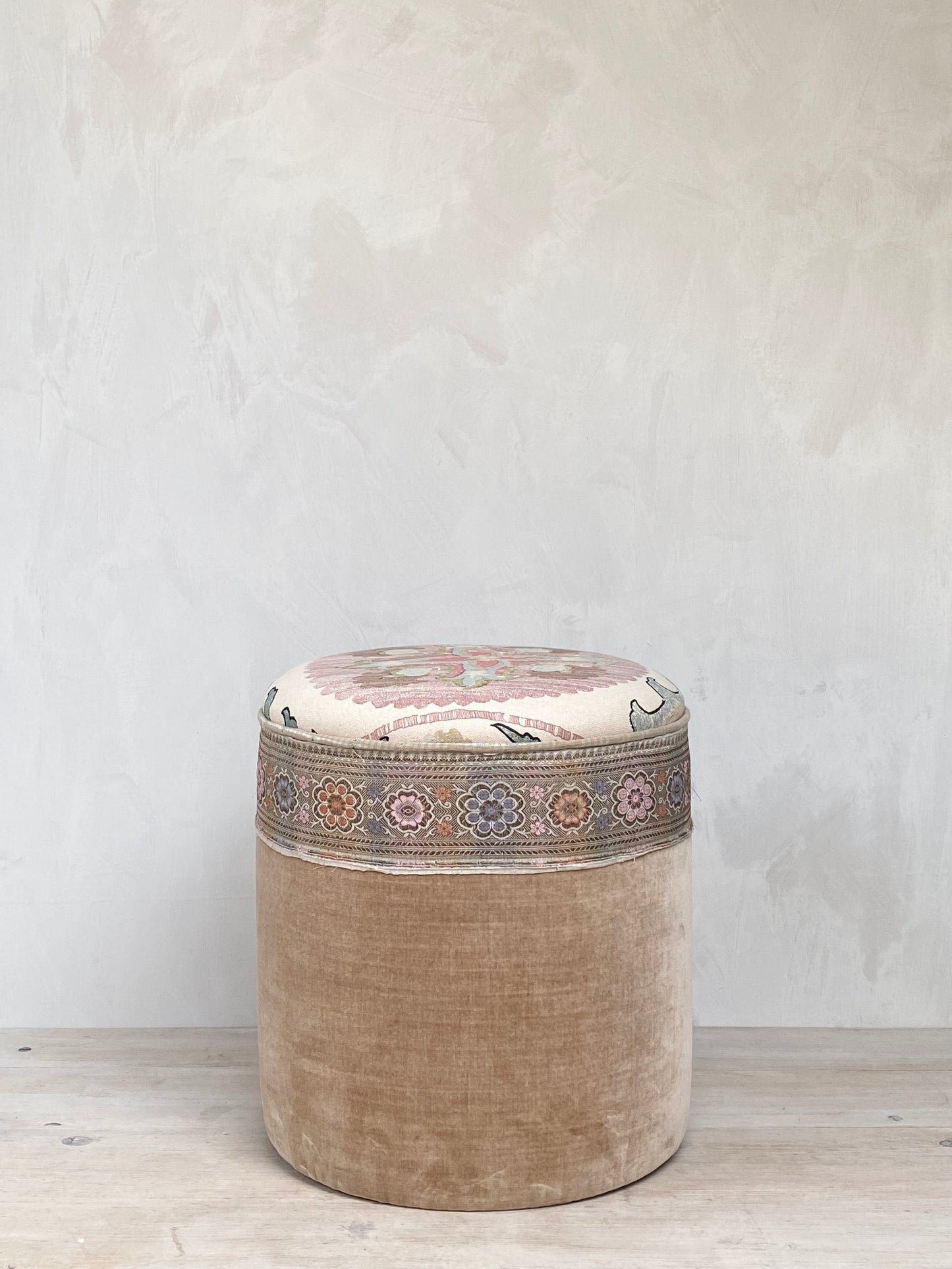Drum Stool - RK and Velvet - NOW SOLD
