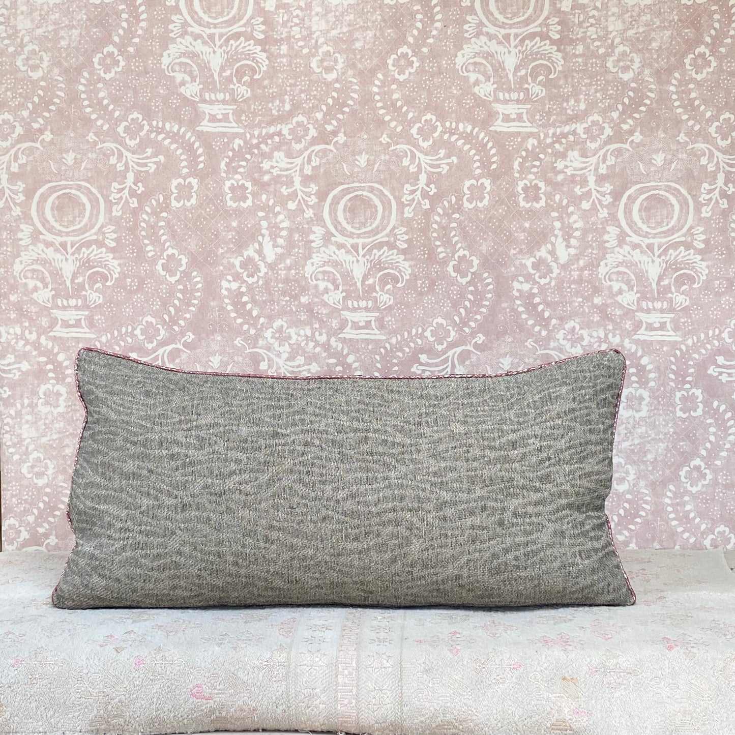 A Pair of Cushions in Antique Black Linen