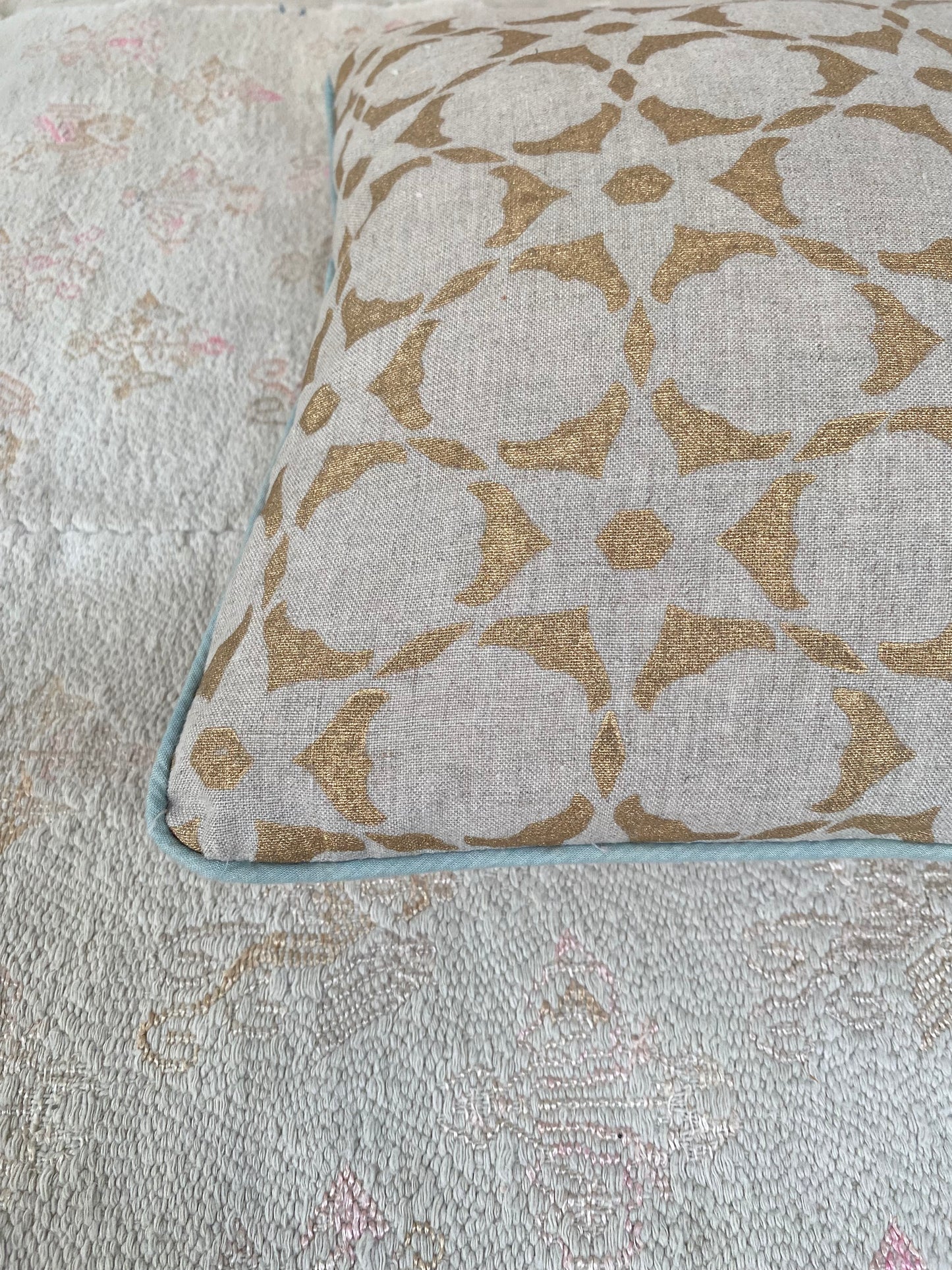 Vanderhurd Gold Printed cushions