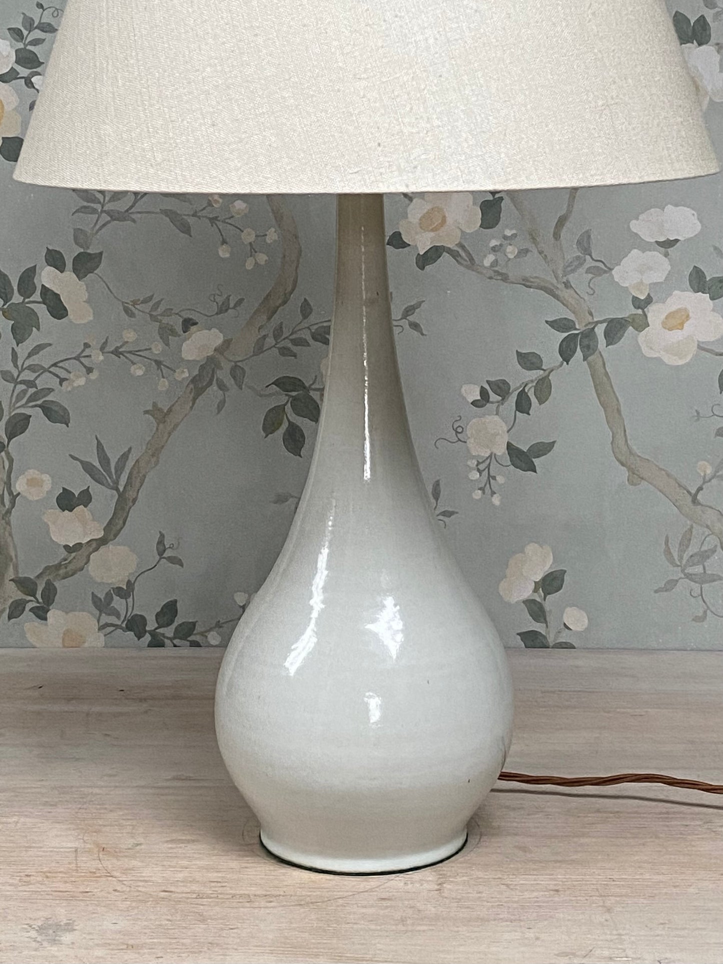 Ceramic, hand thrown lamp base