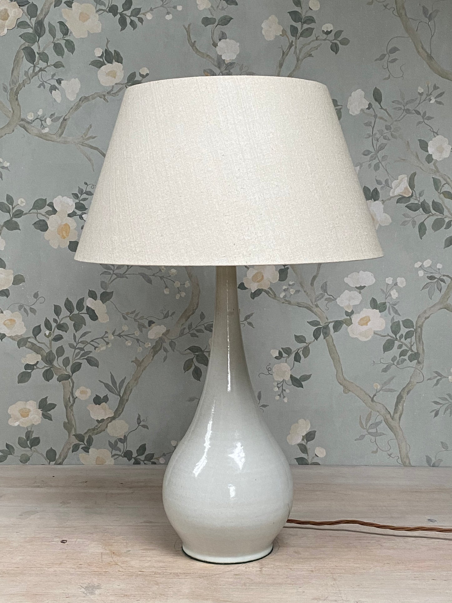 Ceramic, hand thrown lamp base