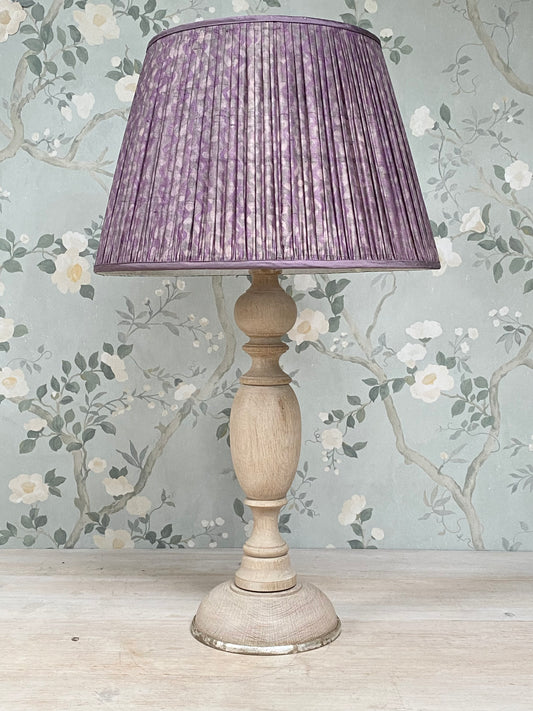 A pair of Amethyst Silk Lampshades from Penny Morrison