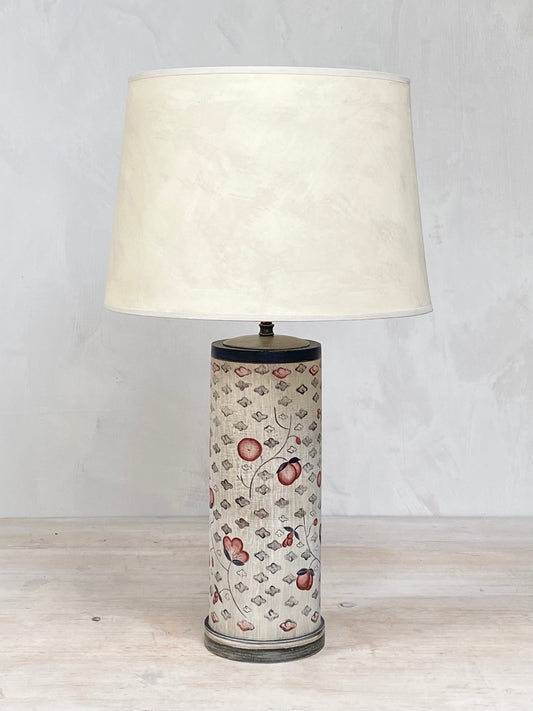 Pygmalion Original Drum Lamp Base - Red Grey Silver