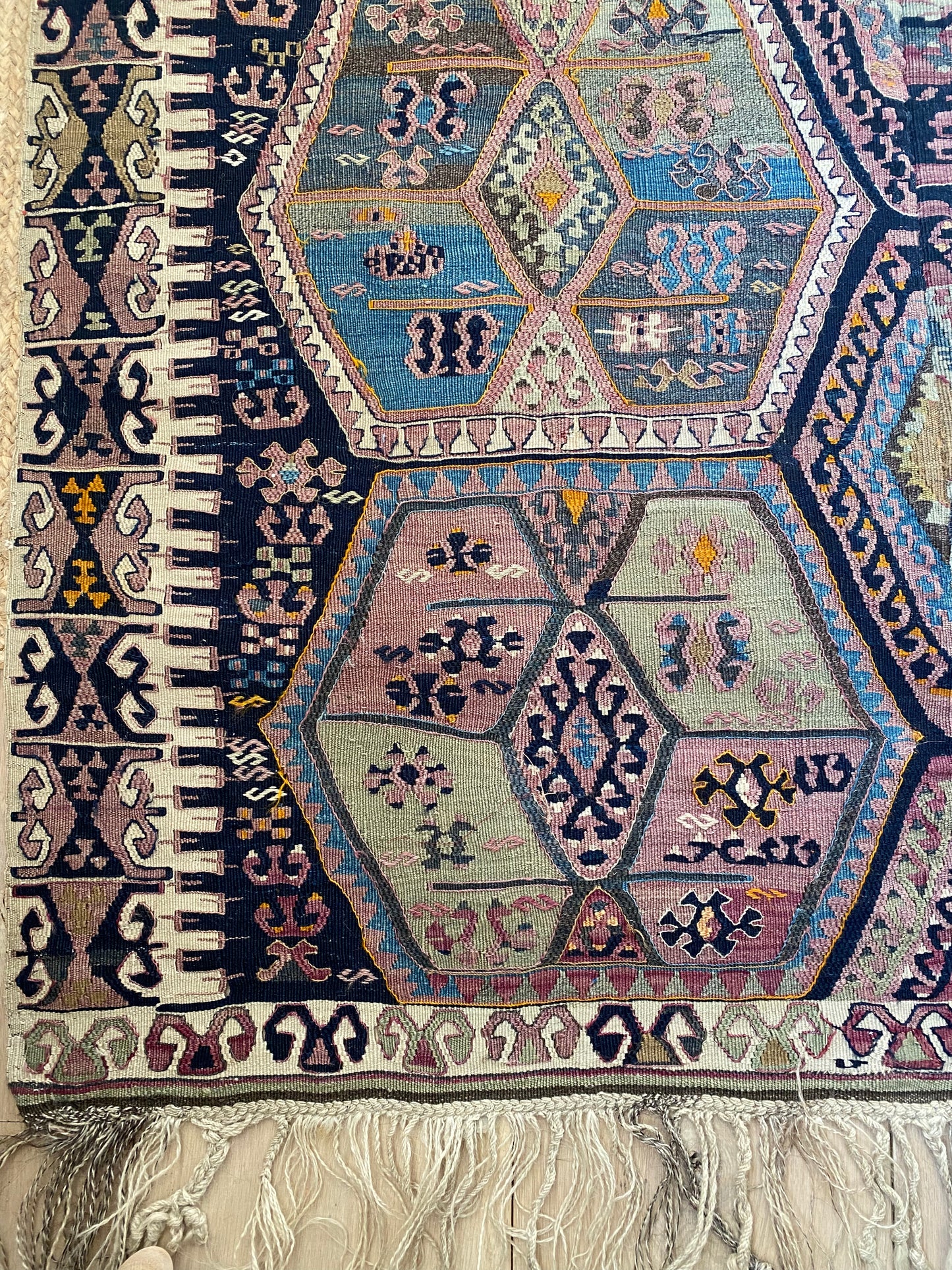 An antique Turkish Malatya Kelim rug