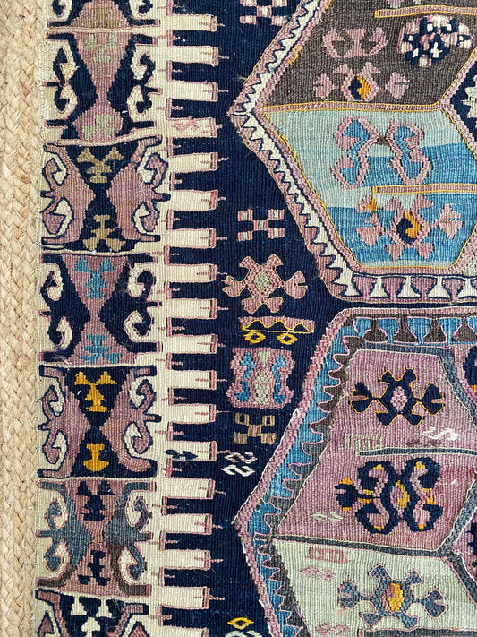 An antique Turkish Malatya Kelim rug