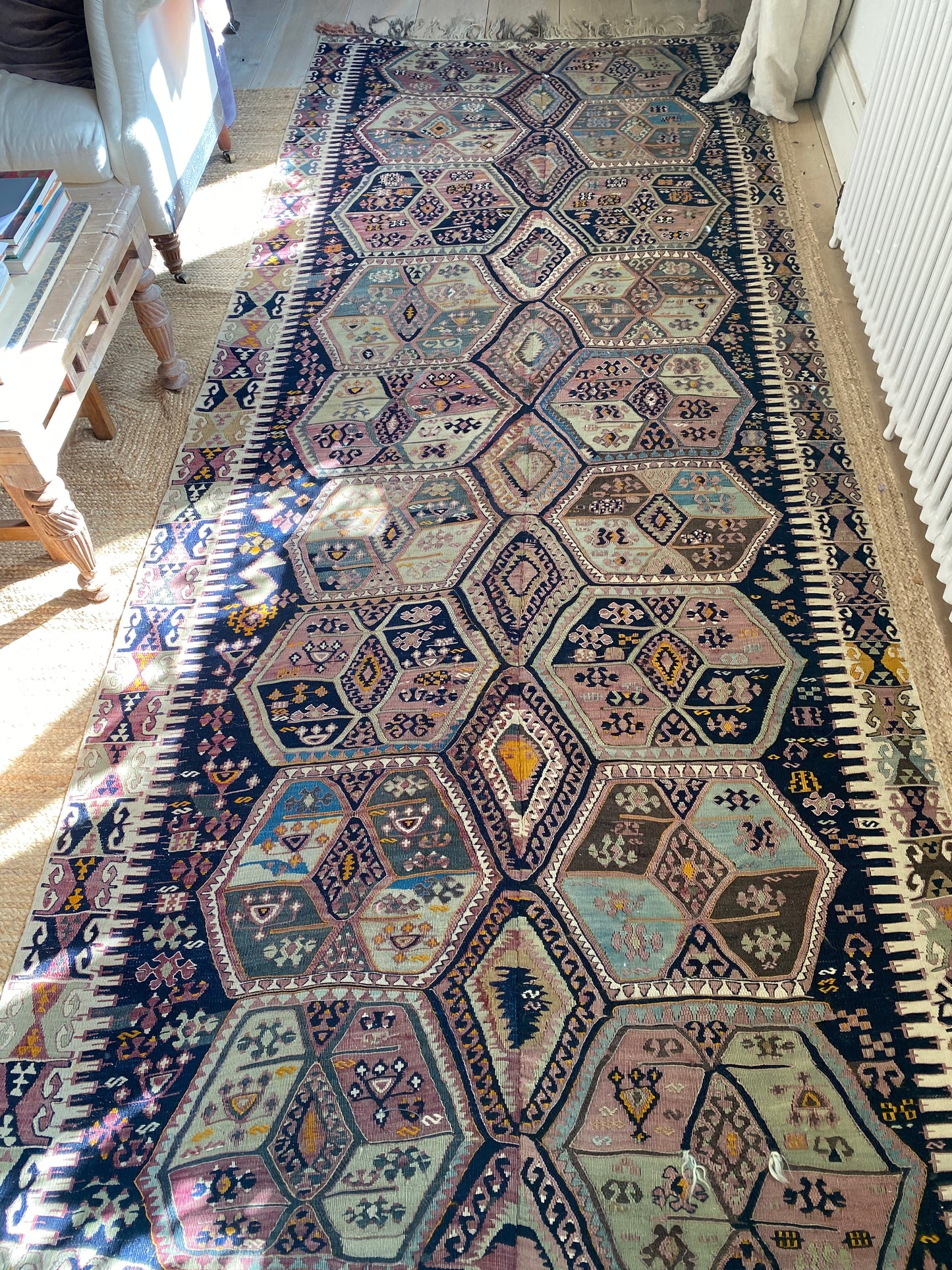 An antique Turkish Malatya Kelim rug