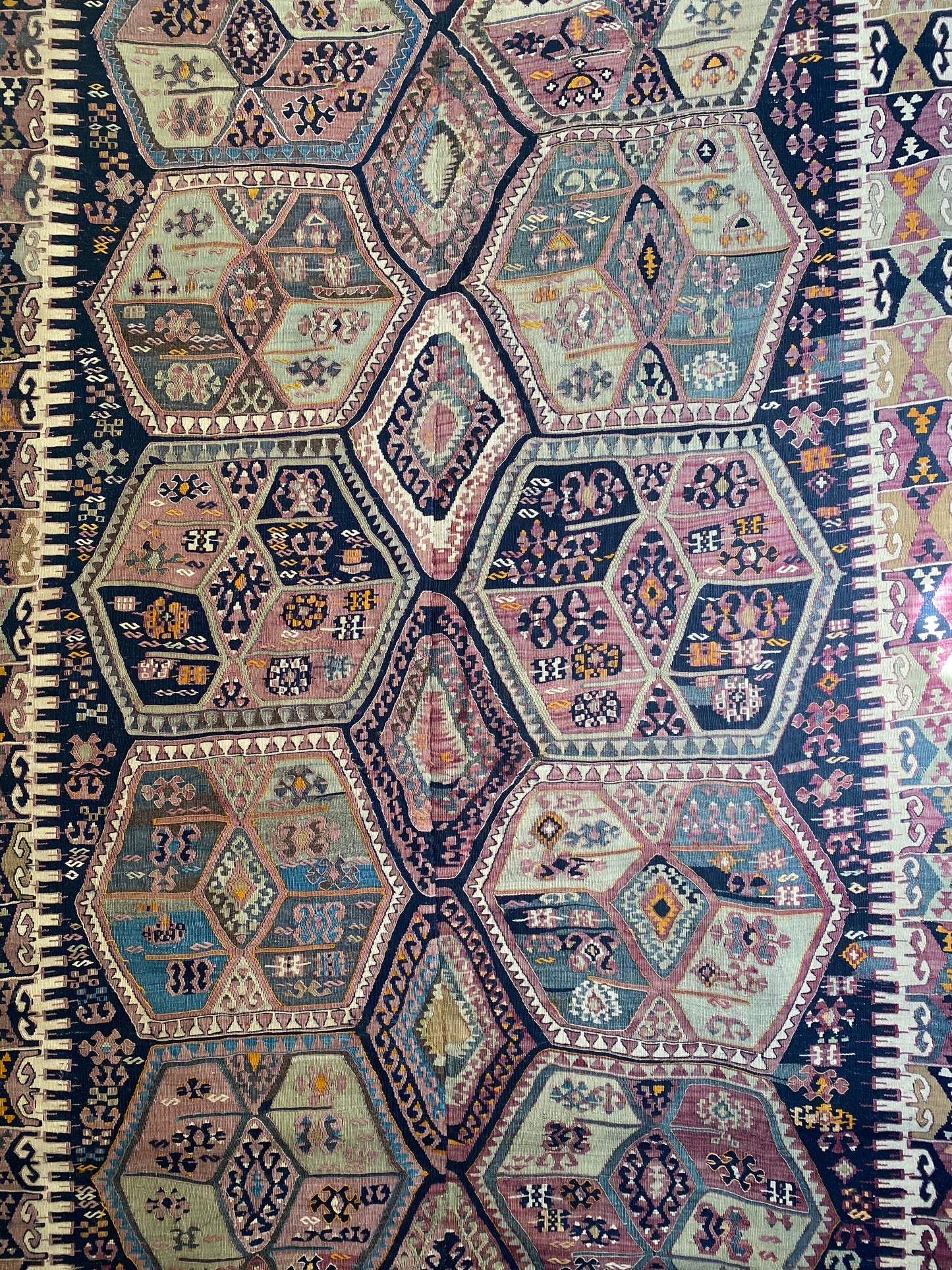 An antique Turkish Malatya Kelim rug