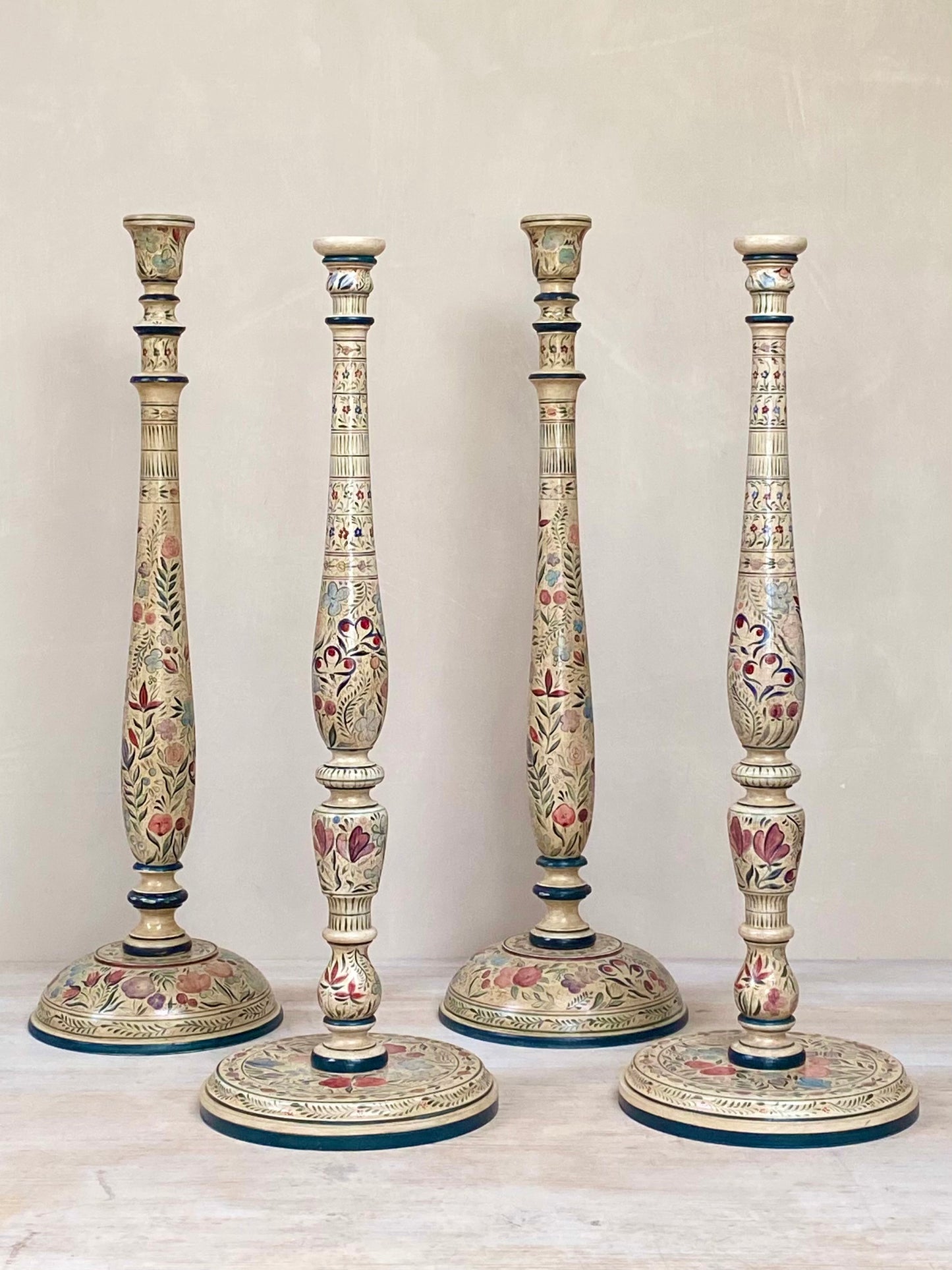 Original Candlestick Lamp Base Red Blue